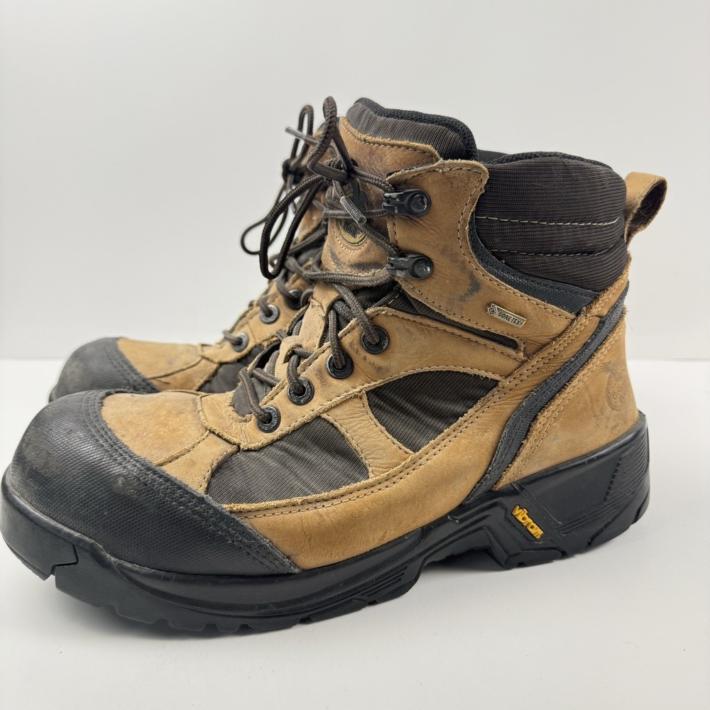 Georgia Boots Mens 9 Hiker GTX Vibram 6in Gore Tex Composite Toe Work ASTM